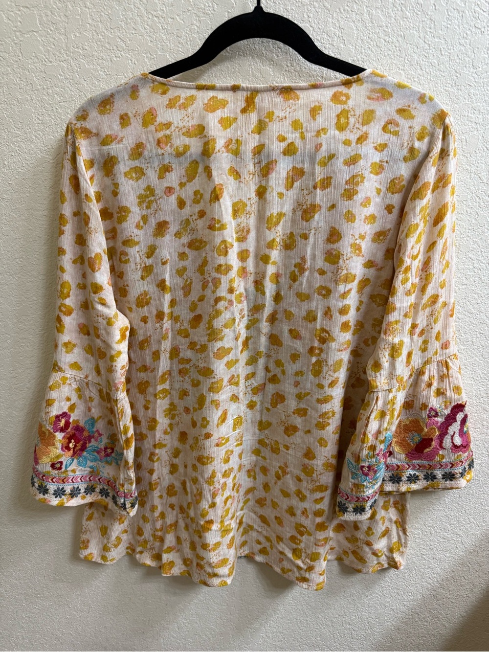 Savanna Jane Cream Tunic with Pink, Yellow & Teal Floral Embroidery - Picture 7 of 10
